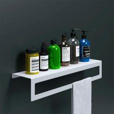 Вешалка держатель для полотенец в ванную комнату 50x12x9 Белый